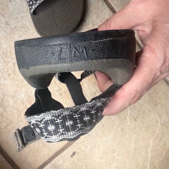 Chaco Gray and Black Athletic Sandals - Picture 7 of 7